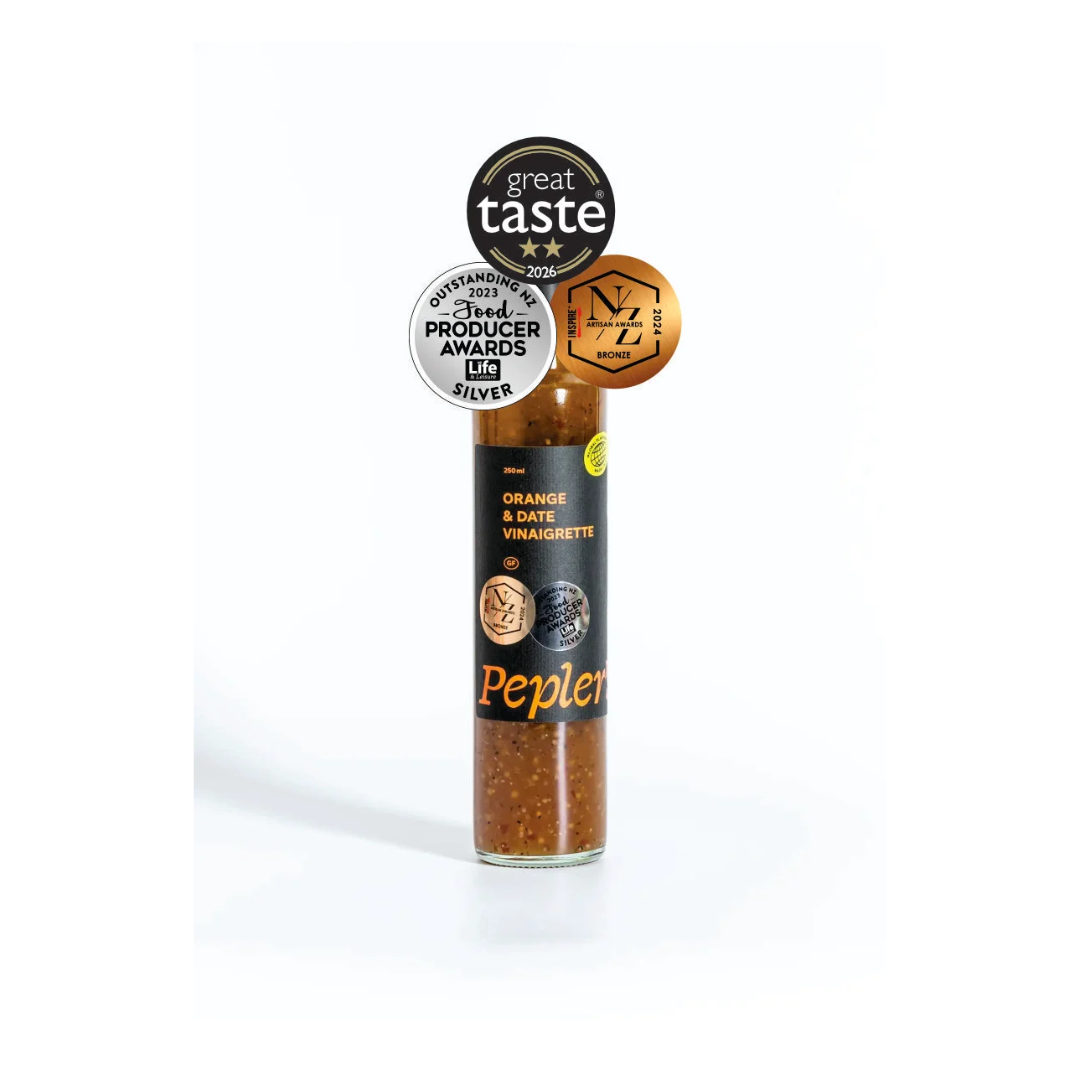 Pepler's Orange & Date Vinaigrette 250ml - Bulk Buy Available