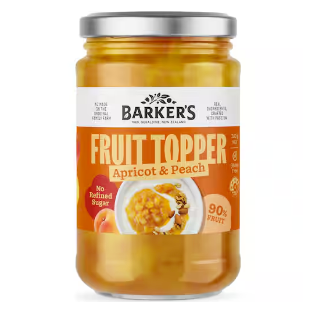 Barkers Fruit Topper Apricot & Peach 300g