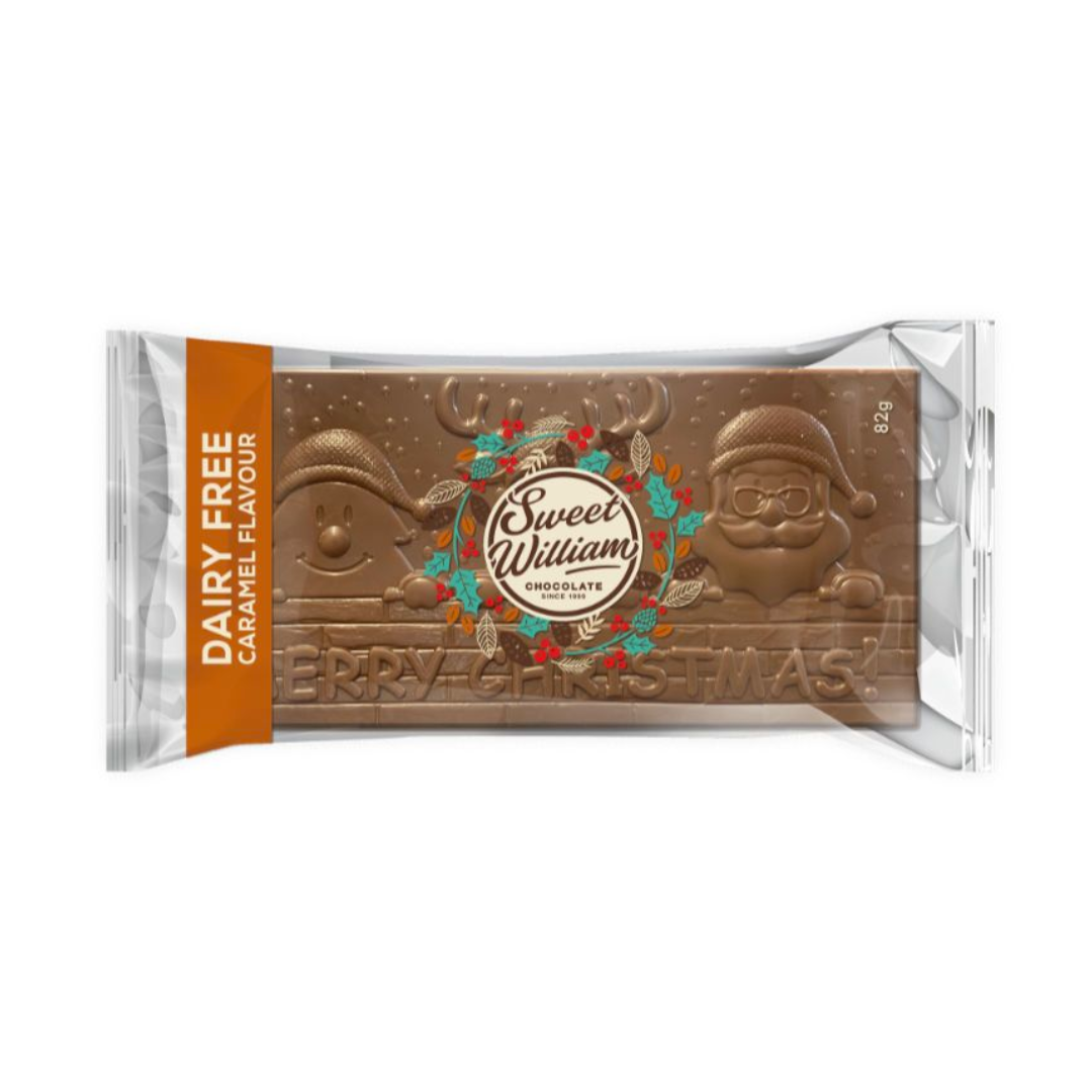 Sweet William Dairy-free Sweet William Dairy-free Caramel Christmas Chocolate Block 82g