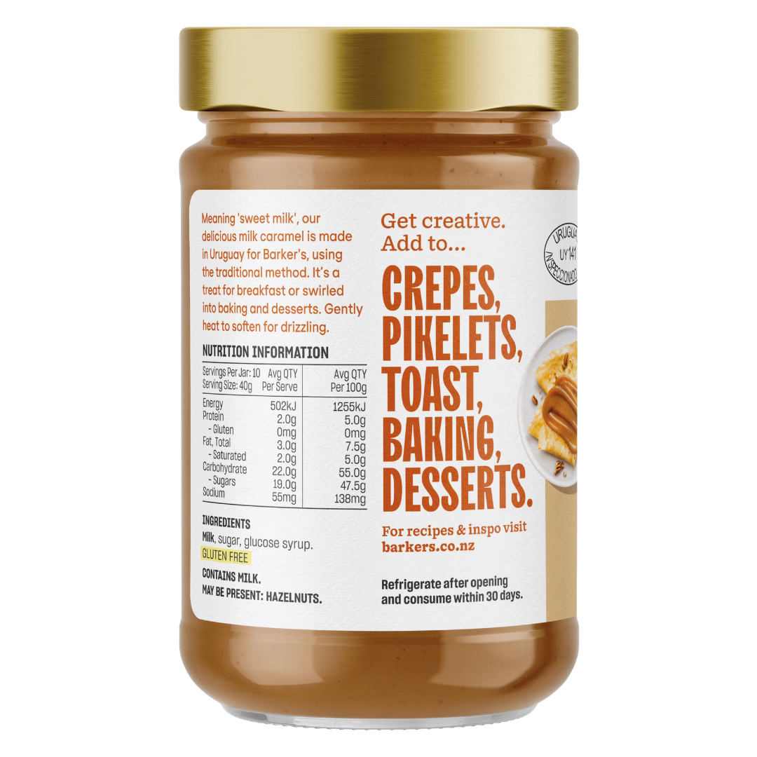 Barkers Spread & Filling Dulce De Leche Milk Caramel 400g