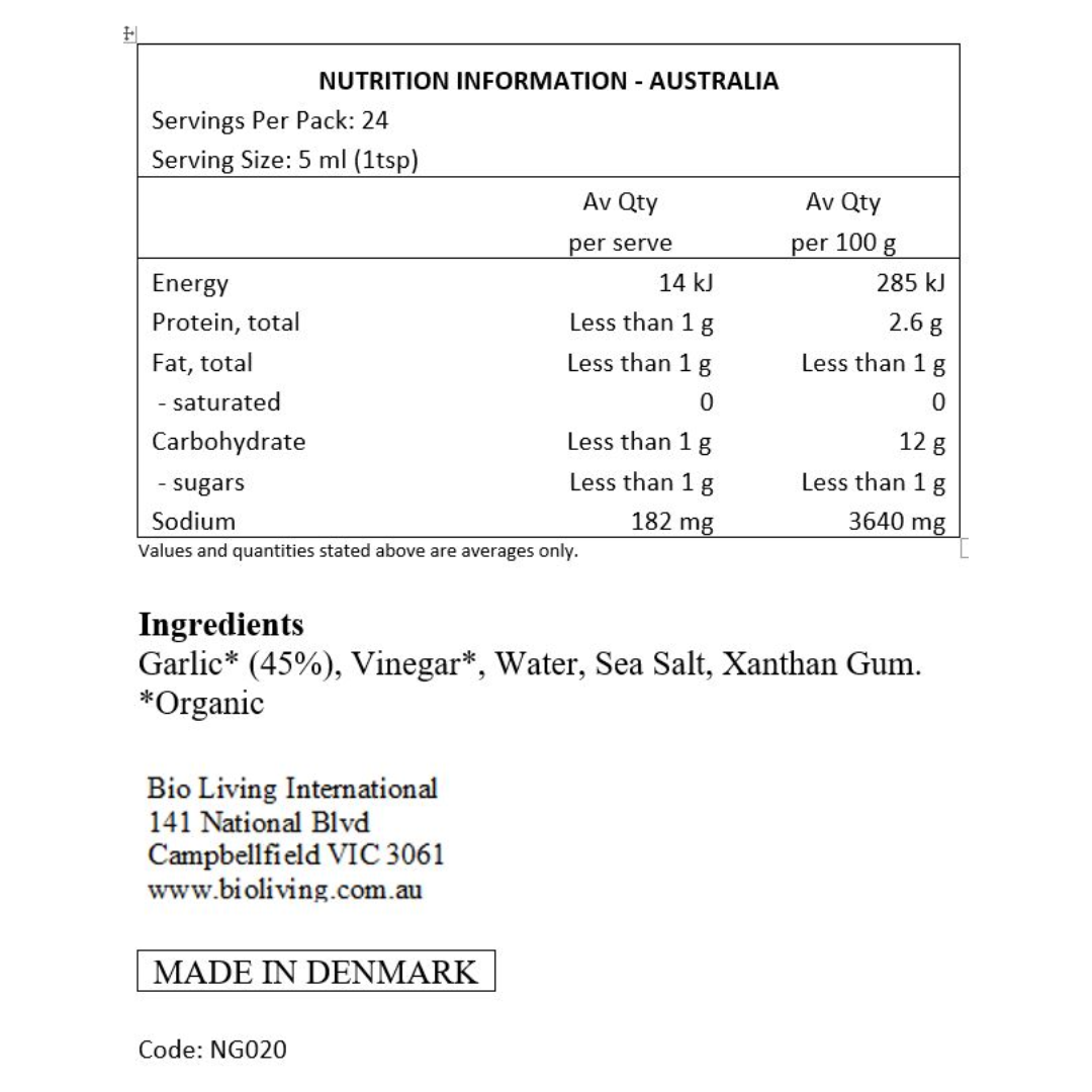 Northern Greens Organic Liquid Herbs - Garlic 120ml