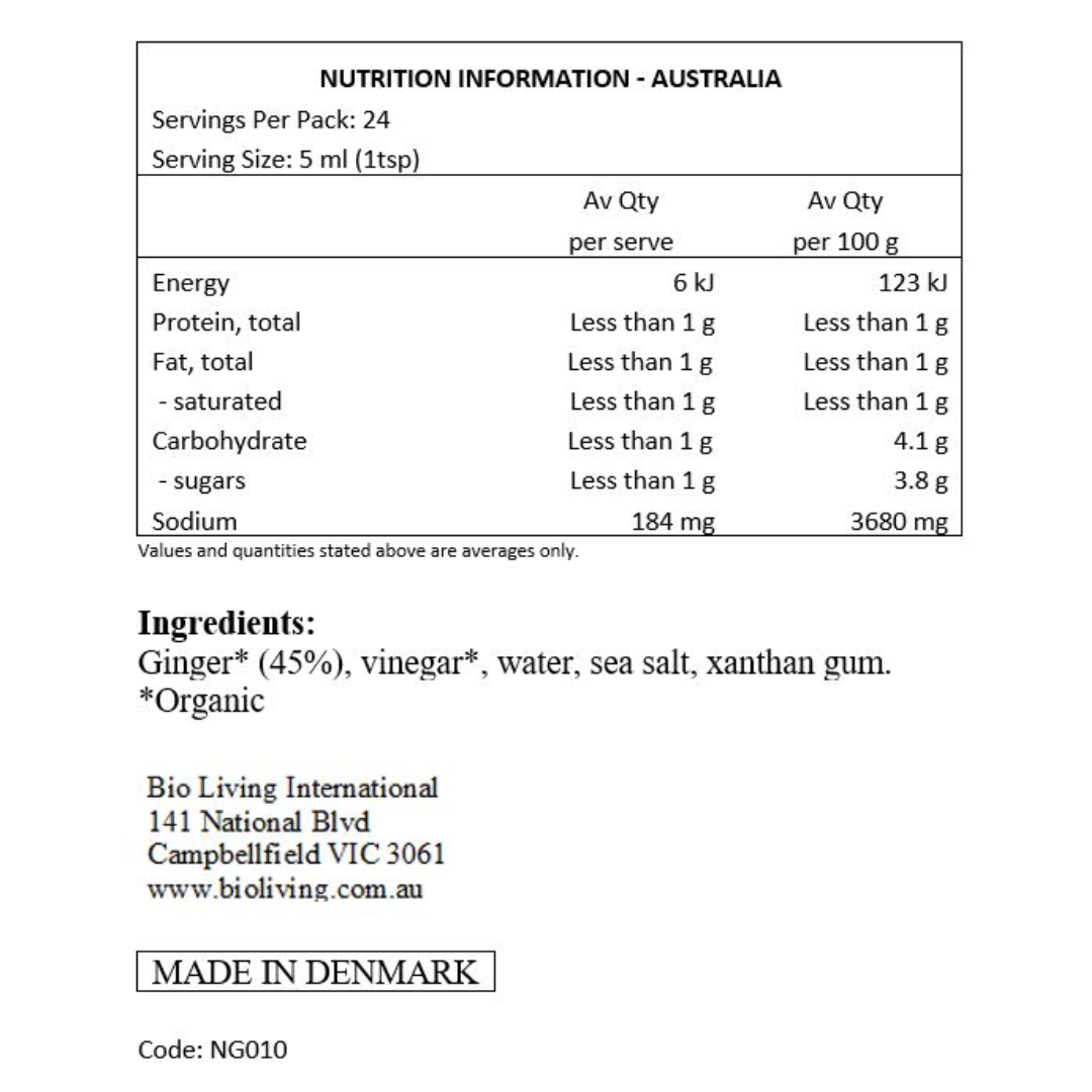 Northern Greens Organic Liquid Herbs - Ginger 120ml