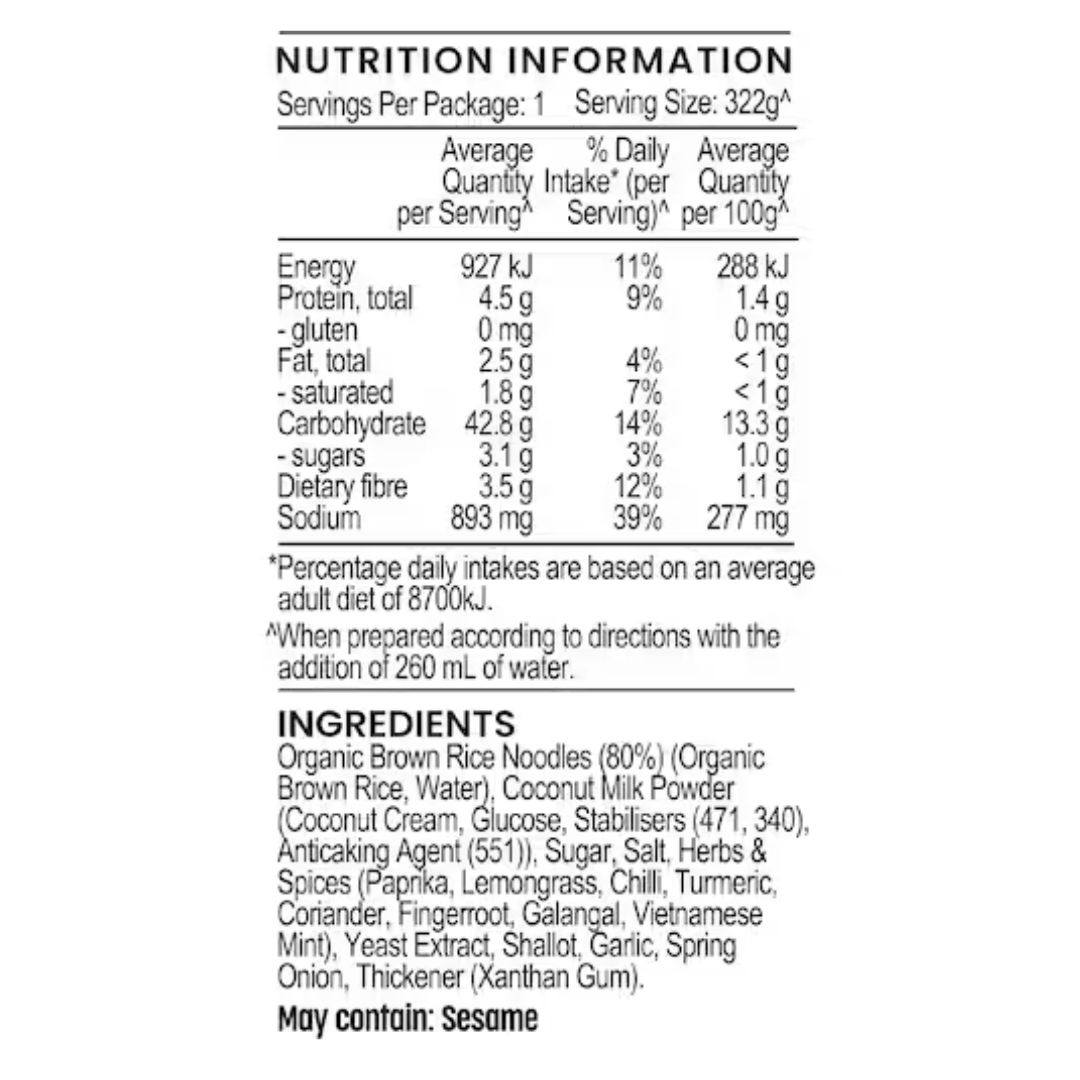 Sunrice Yum Instant Rice Noodles Cup - Luscious Laksa 62g