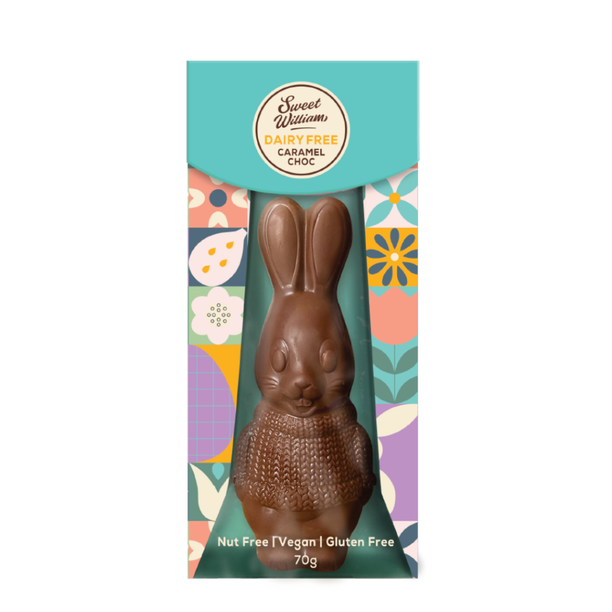 Sweet William Caramel Chocolate Bunny 70g - BROKEN