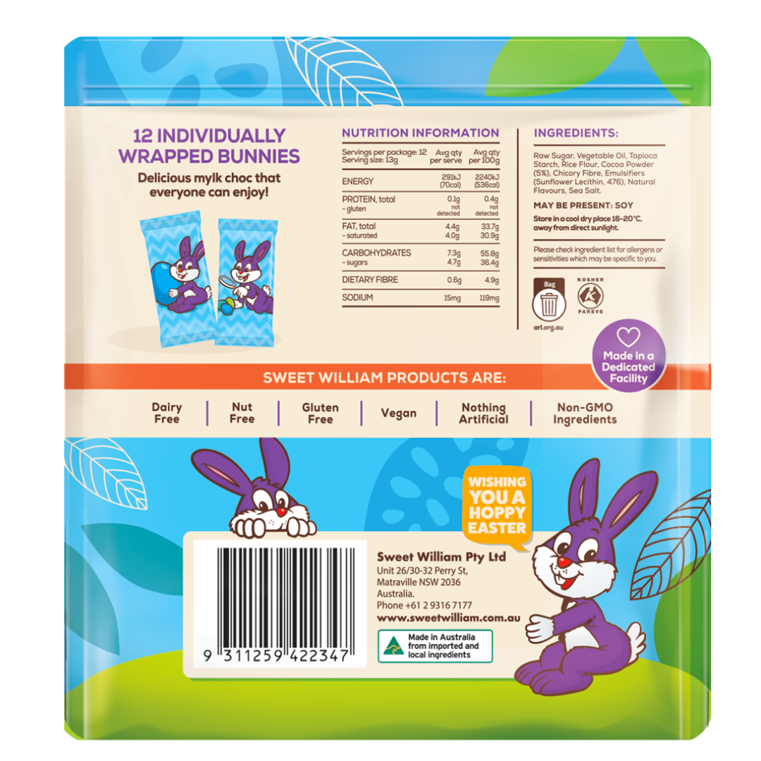 Sweet William Easter Bunnies Multipack 155g - LIMITED STOCK