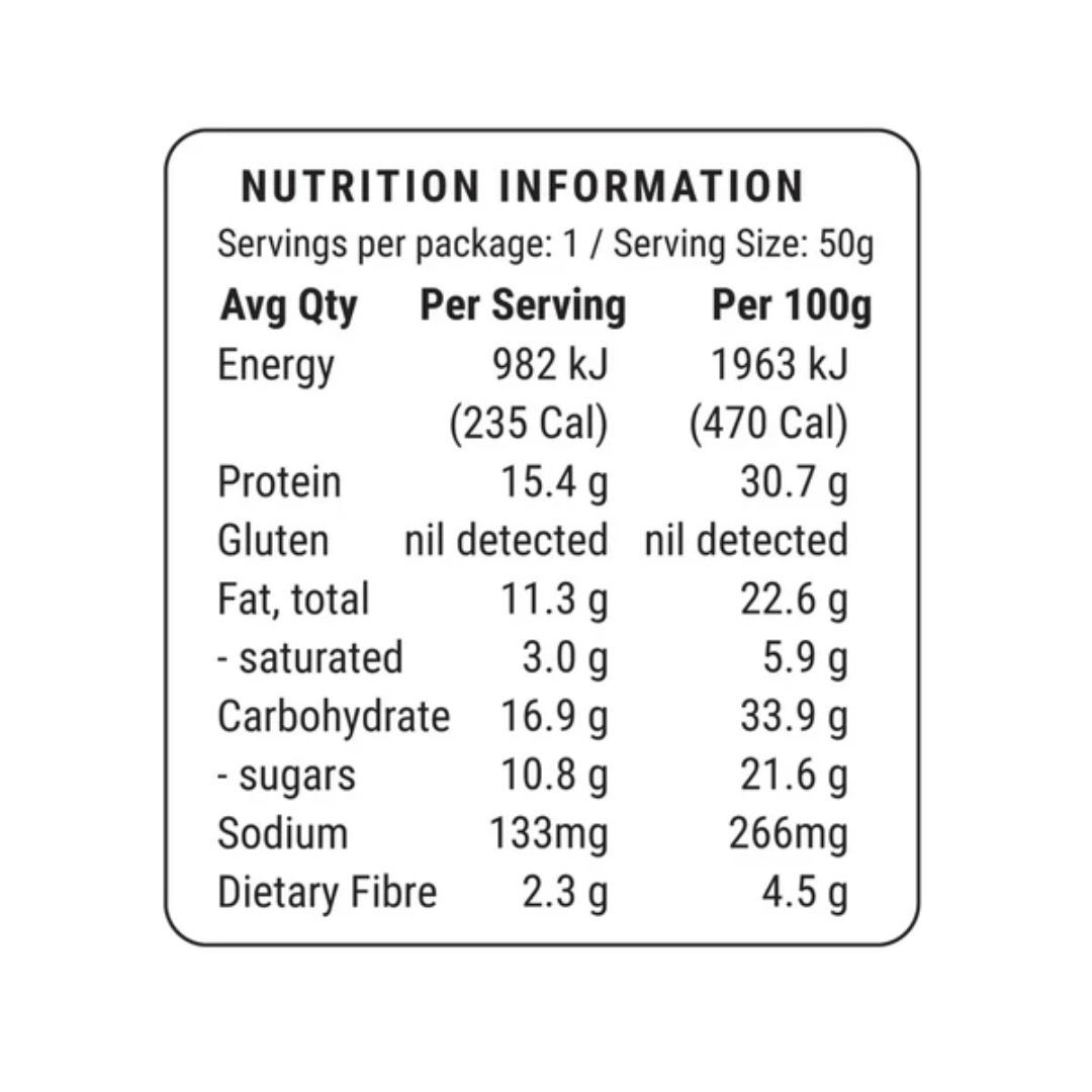 Fodbods Peanut Butter Choc Chunk Bar 50g