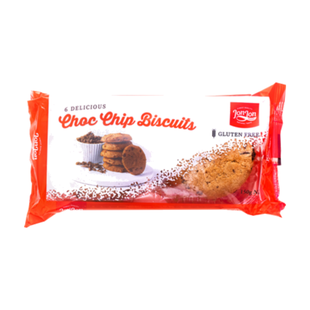 Jon Jon Gluten Free Choc Chip Cookies 150g - Bulk Buy Available