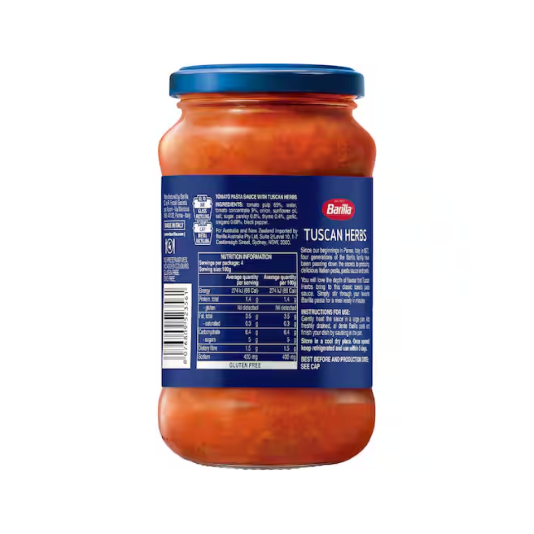 Barilla Pasta Sauce Tuscan Herbs 400g