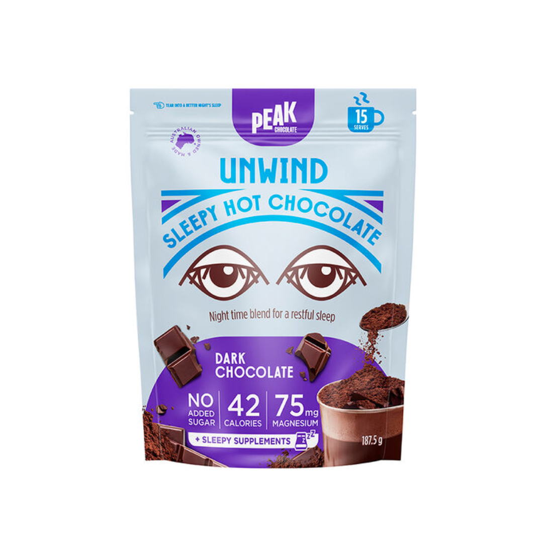 Peak Chocolate Unwind Hot Chocolate - Dark Chocolate 187.5g