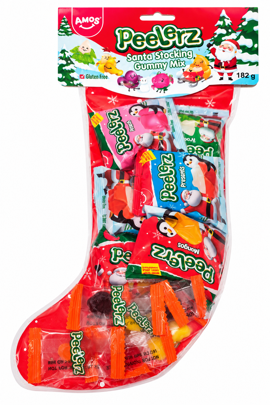 Amos Peelerz Santa Stocking Gummy Mix 182g
