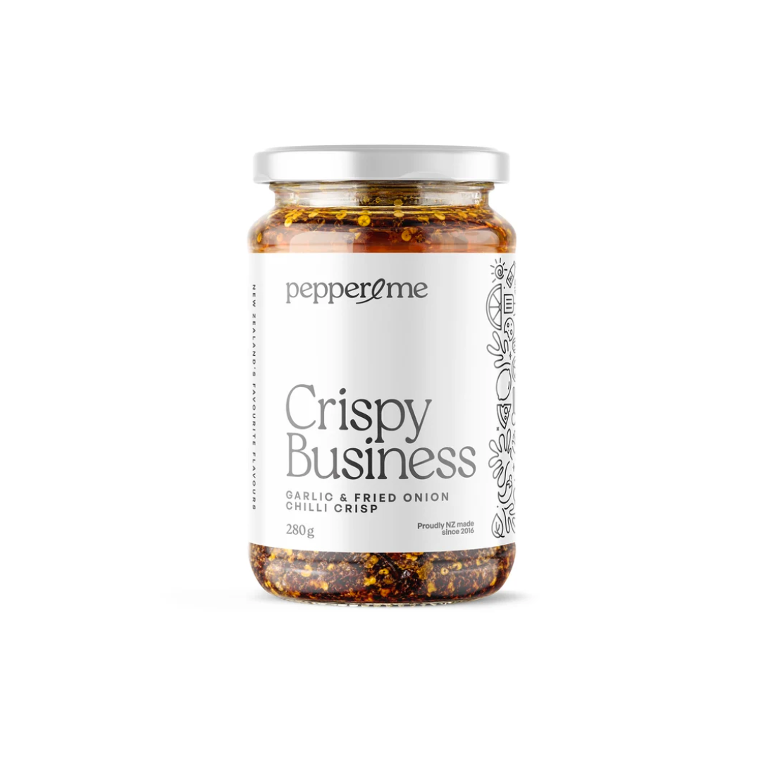 Pepper & Me Crispy Business Garlic & Fried Onion Chilli Crisp 280g- Bulk Buy Available