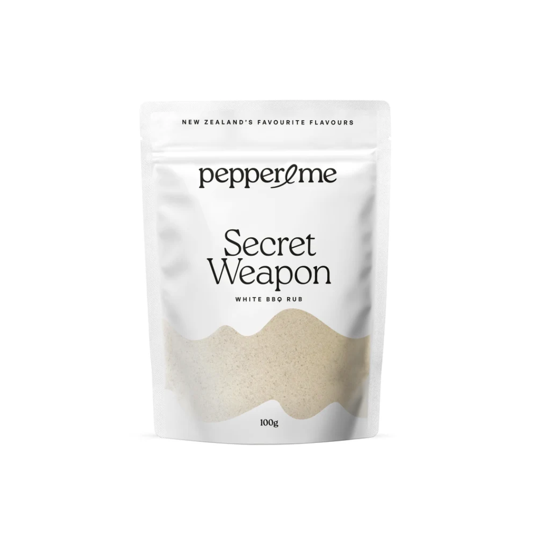 Pepper & Me Secret Weapon White BBQ Rub 100g - Bulk Buy Available