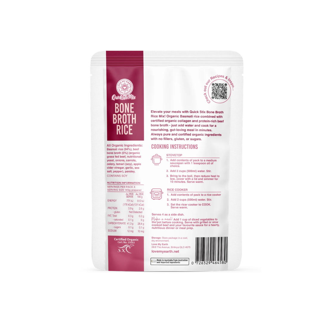Quick Stick Mix Bone Broth Rice - Beef 200g