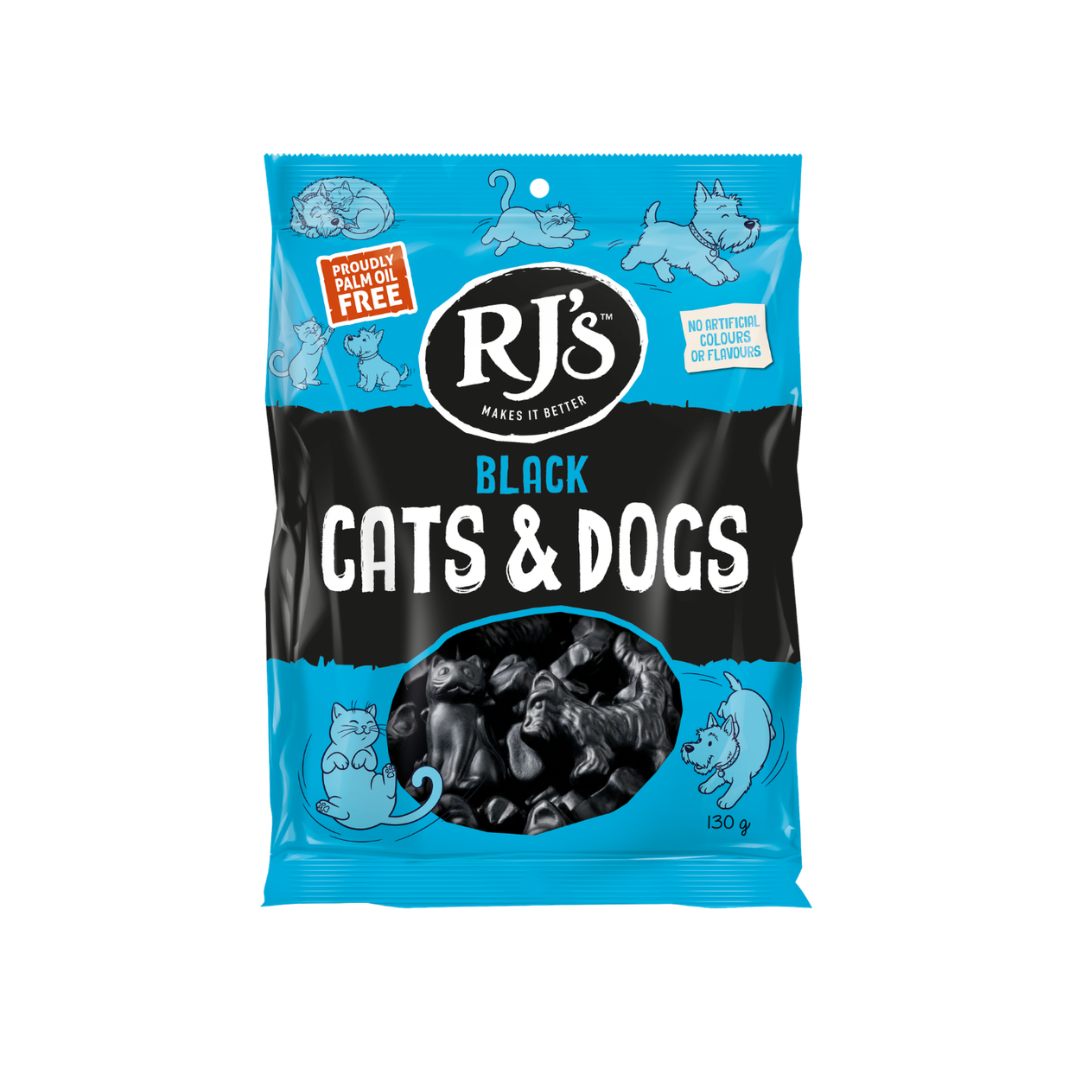RJ's Black Cats & Dogs 130g - GF BY INGREDIENTS ONLY
