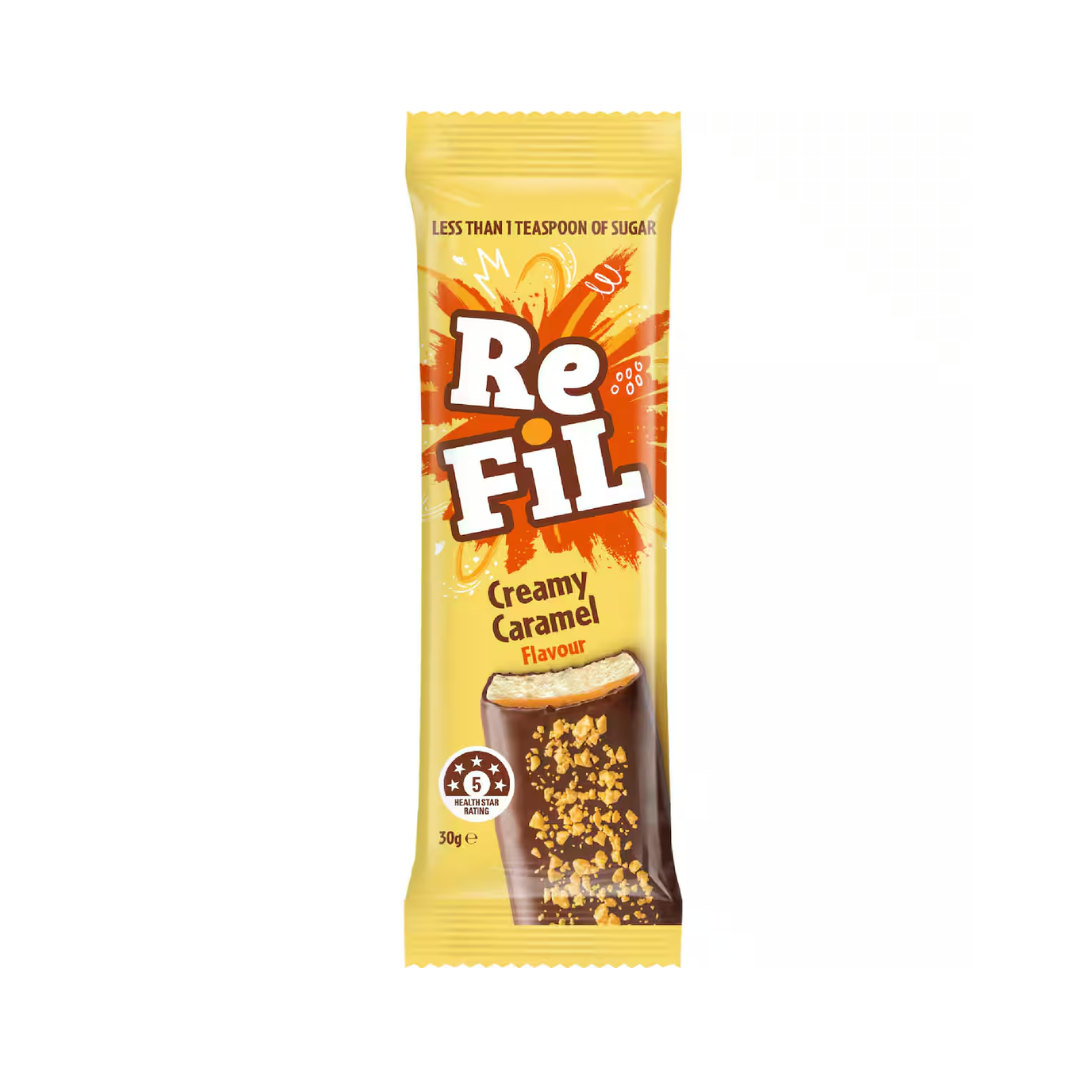ReFil Creamy Caramel Flavoured Snack Bar 30g