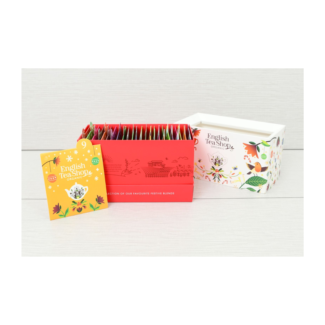 English Tea Shop Organic Advent Calendar - White Gift Box - 25 Tea Sachets