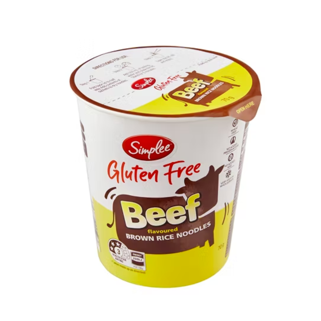 Simplee Gluten Free Beef Cup Noodle 70g