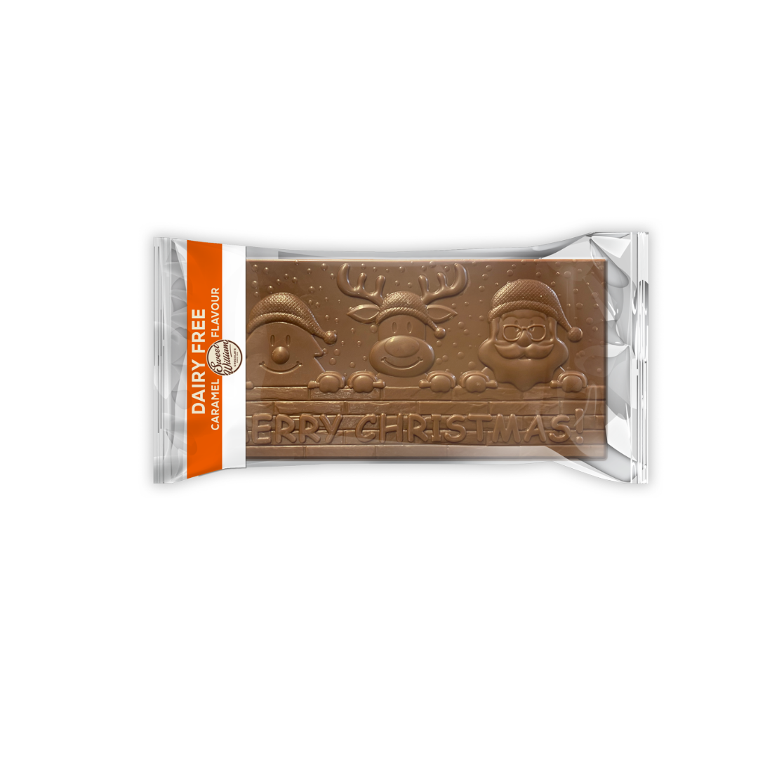 Sweet William  Caramel Flavoured Chocolate Christmas Block 82g