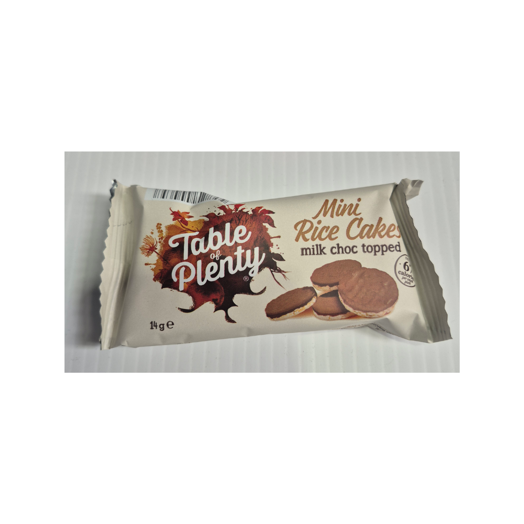 Table of Plenty Milk Choc Topped Mini Rice Cakes 14g Snack Pack