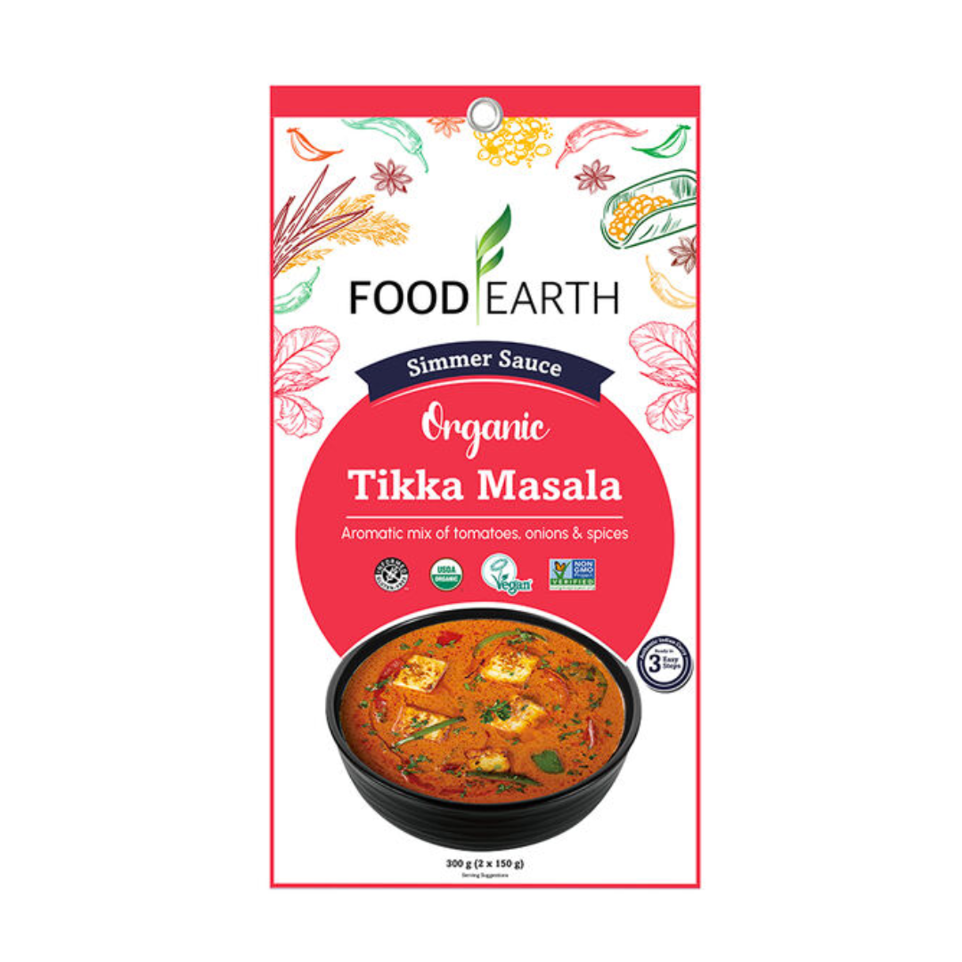 Food Earth Organic Simmer Sauce - Tikka Masala 300g (2x150g)