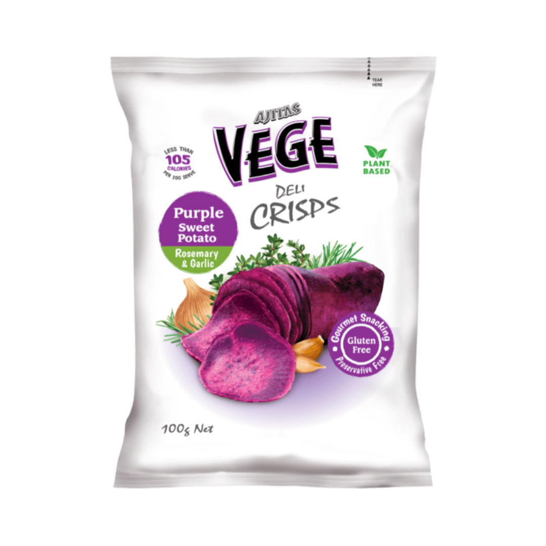 Vege Deli Crisps Purple Sweet Potato Rosemary & Garlic 100g