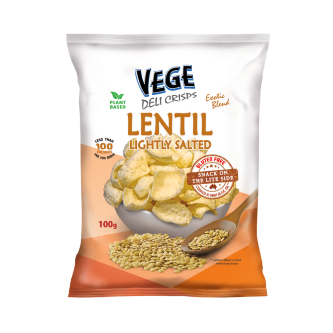 Vege Deli Crisps Lentil Lightly Salted 100g