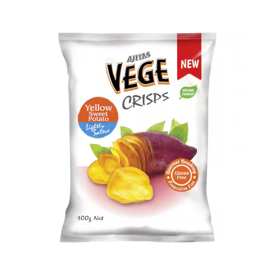 Vege Deli Crisps Potato Chips Yellow Sweet Potato 100g