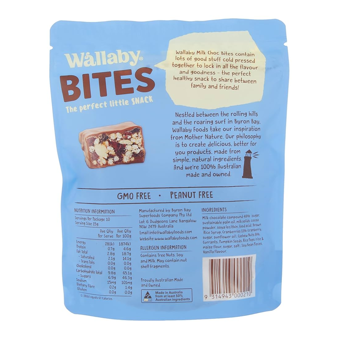 Wallaby Bites Milk Chocolate Fruit & Nut