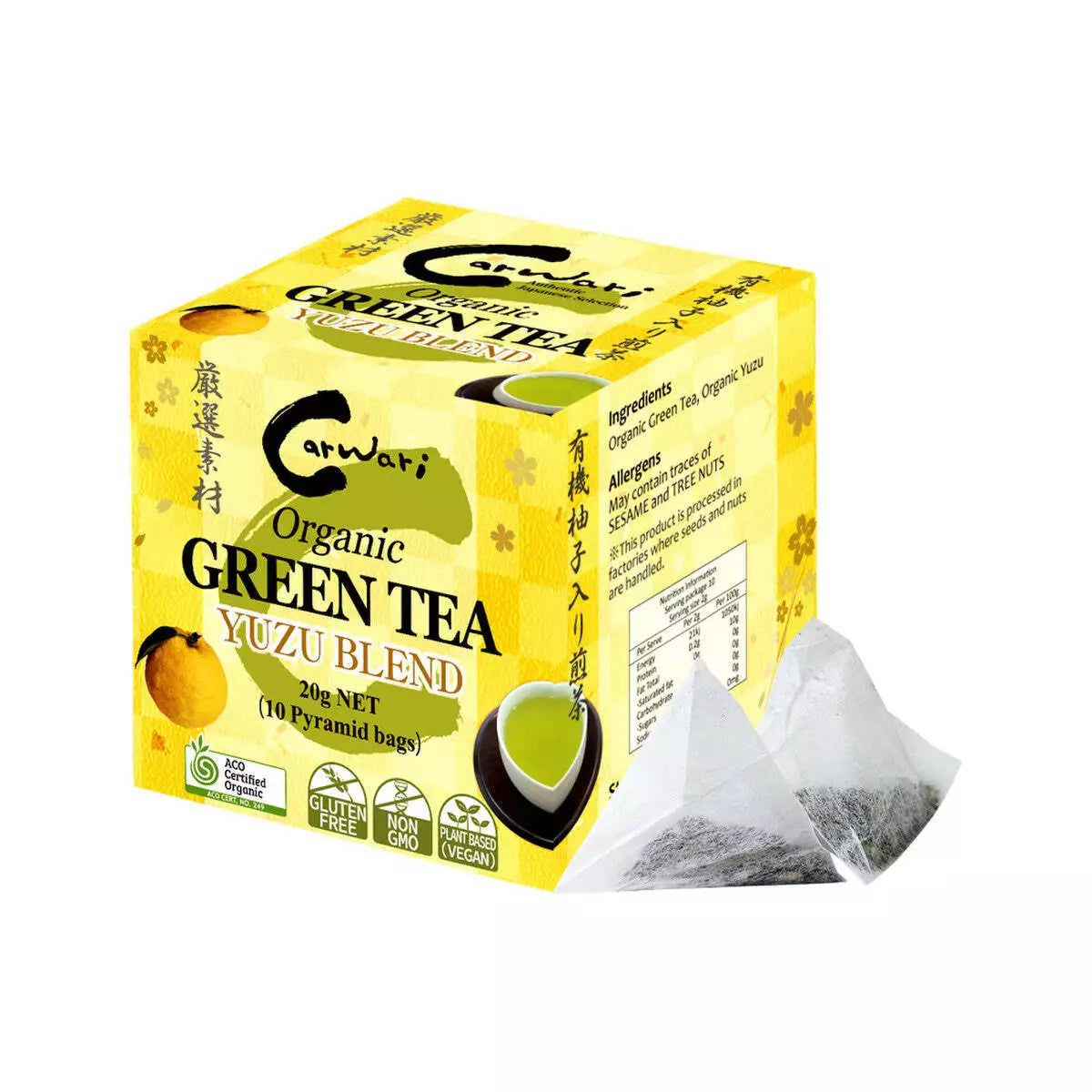 Carwari Organic Green Tea Yuzu Blend