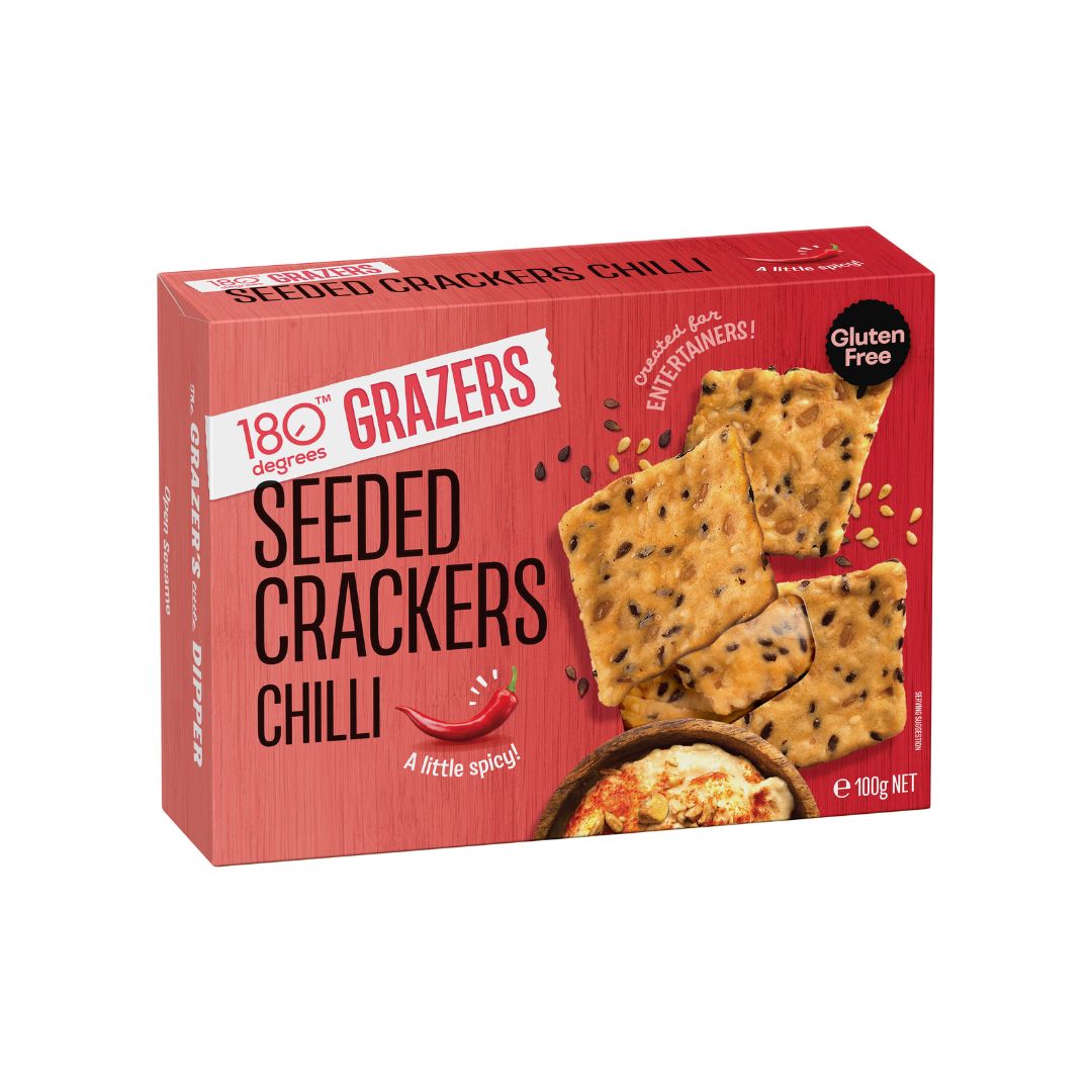 180 Degrees Grazers Chilli Seeded Crackers