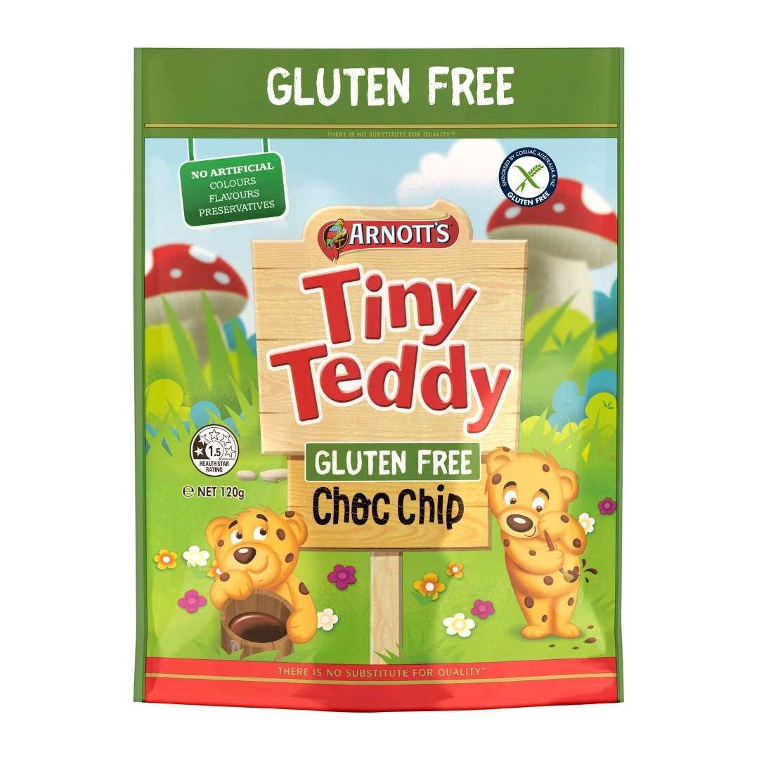 Arnotts Tiny Teddy Gluten Free Choc Chip