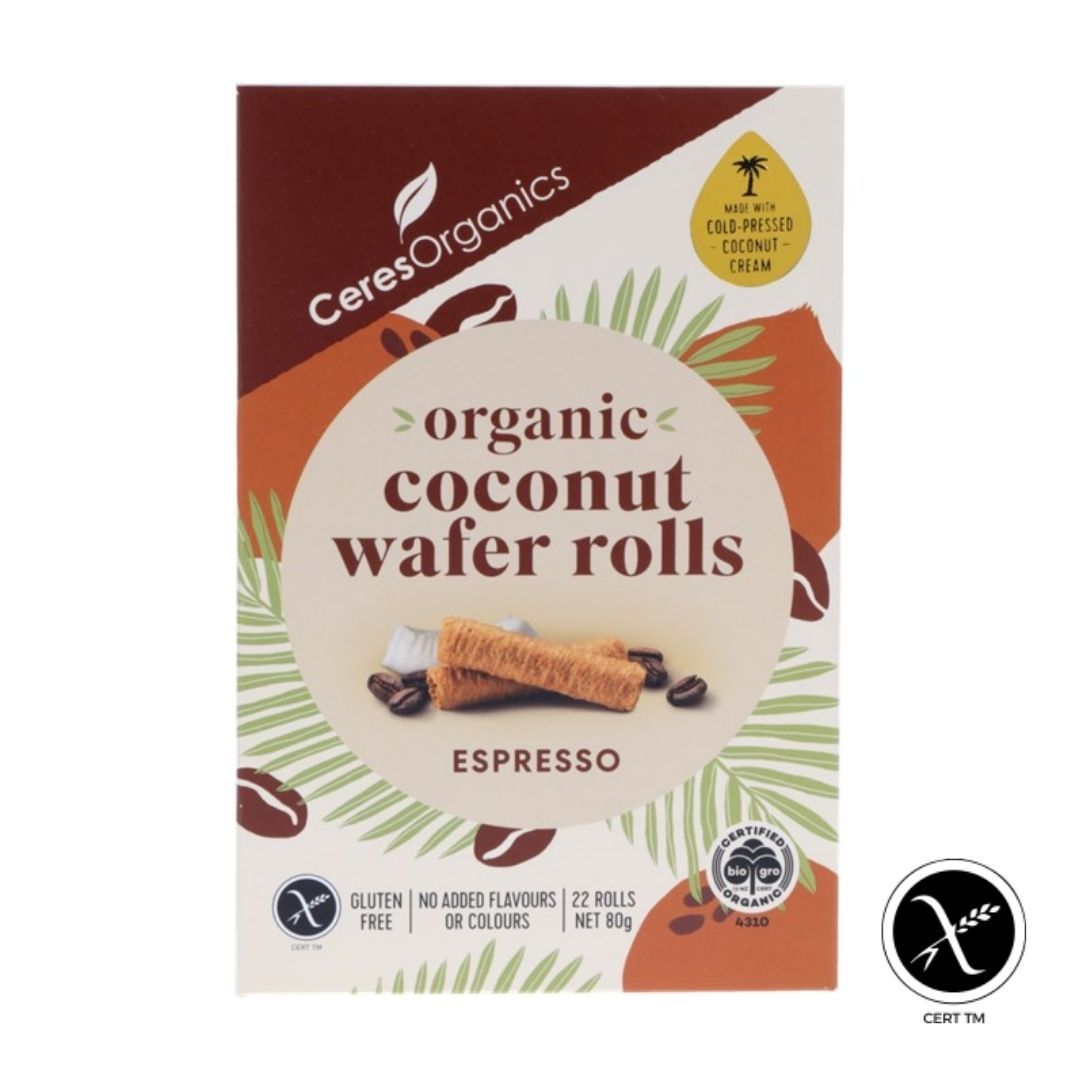 Ceres Organics Espresso Coconut Wafer Rolls