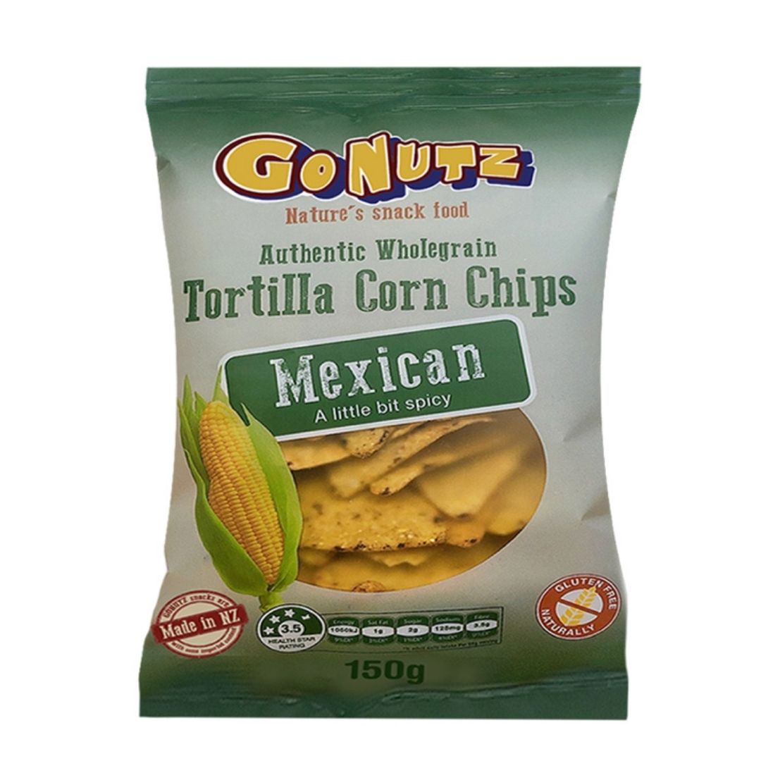 Gonutz Wholegrain Tortilla Corn Chips Spicy Mexican
