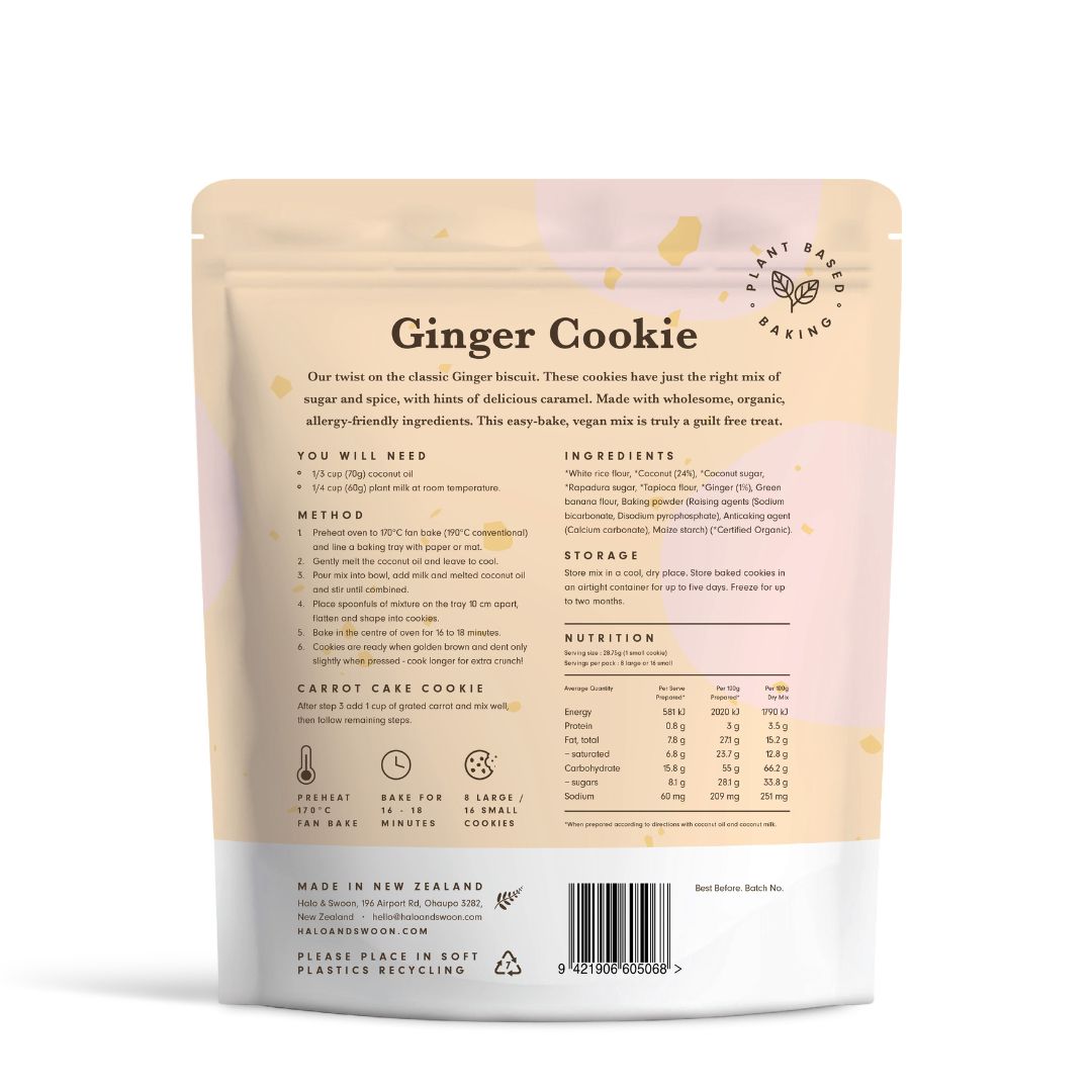 Halo & Swoon Ginger Cookie Baking Mix 2