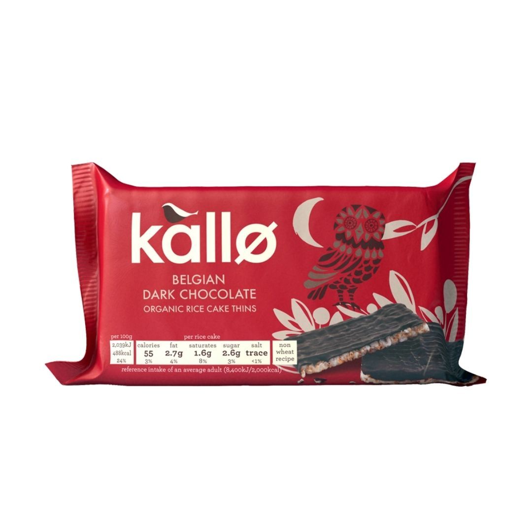 Kallo Organic Belgian Dark Chocolate Rice Cake