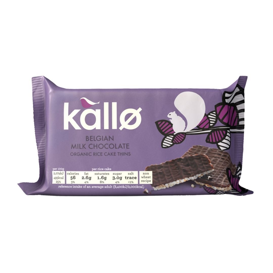 Kallo Organic Belgian Milk Chocolate Rice Cake