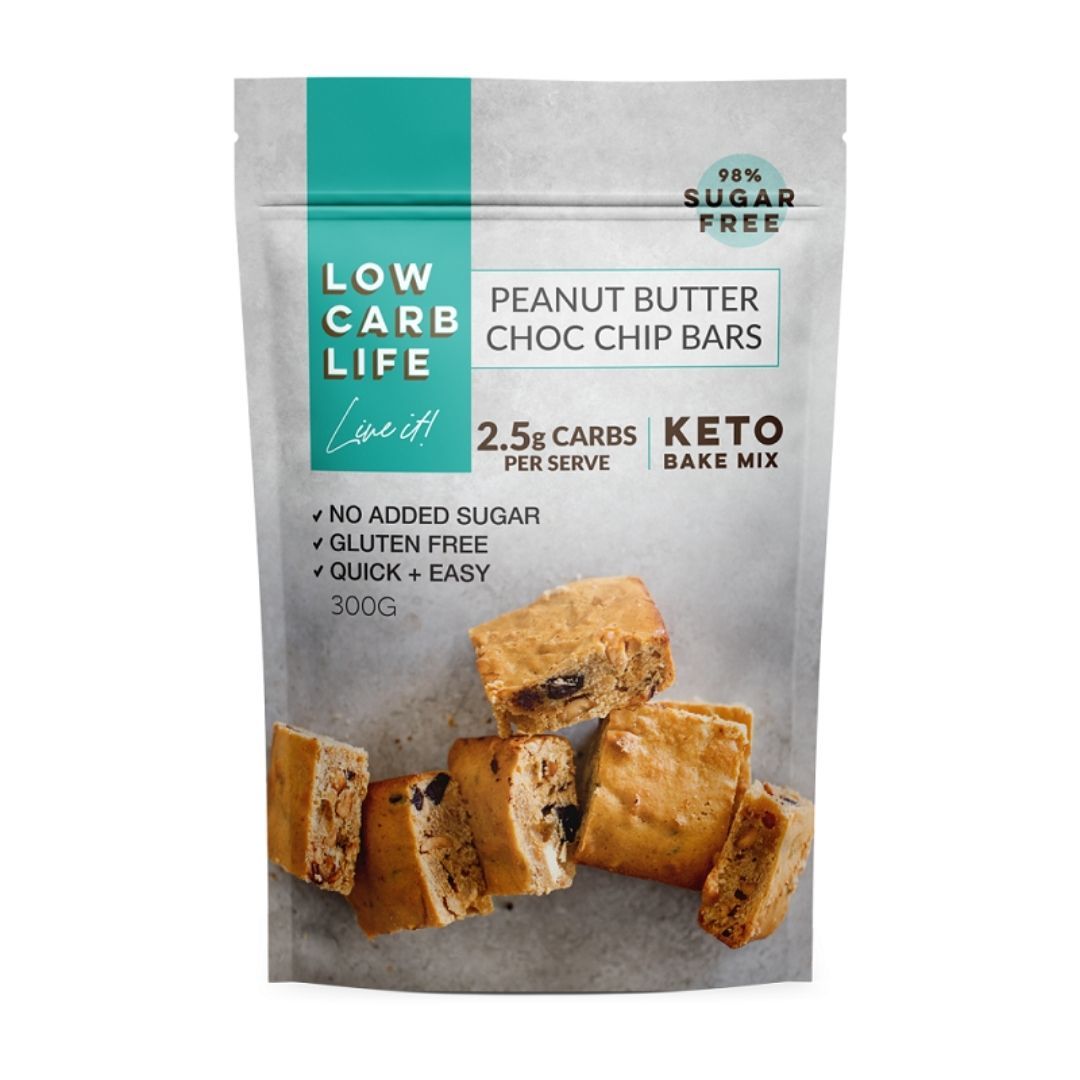 Low Carb Life Keto Peanut Butter Choc Chip Bars