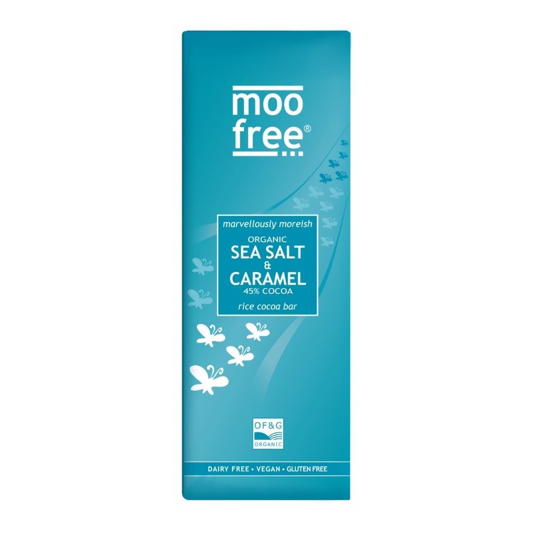 Moo Free Moreish Sea Salt Caramel Chocolate Bar