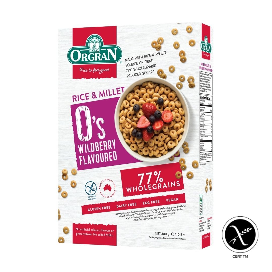 Orgran Riceos Wild Berry Cereal