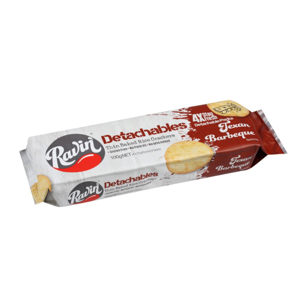 Ravin' Detachables Rice Crackers White Texan BBQ