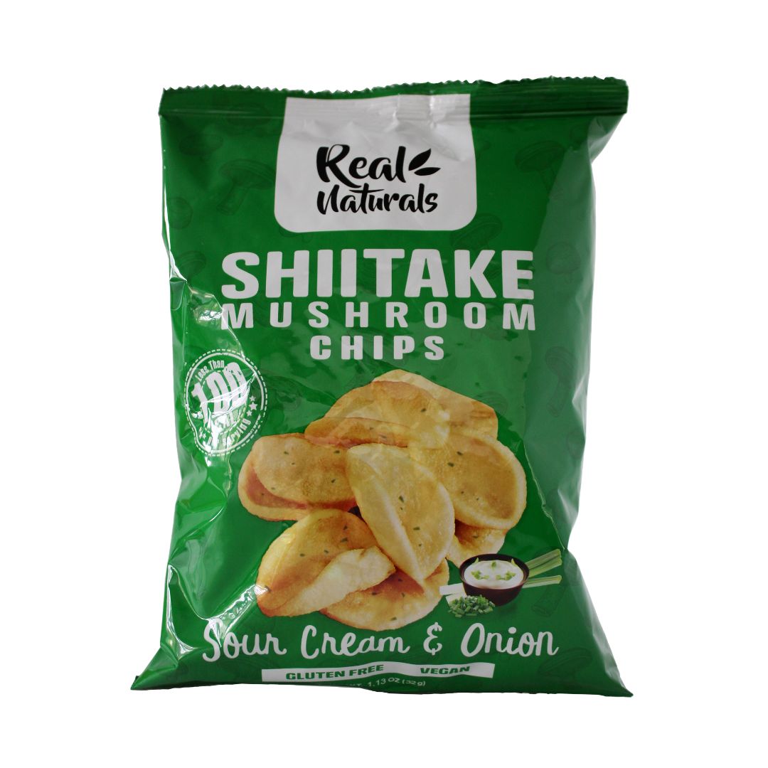 Real Naturals Shiitake Mushroom Chips Sour Cream & Onion