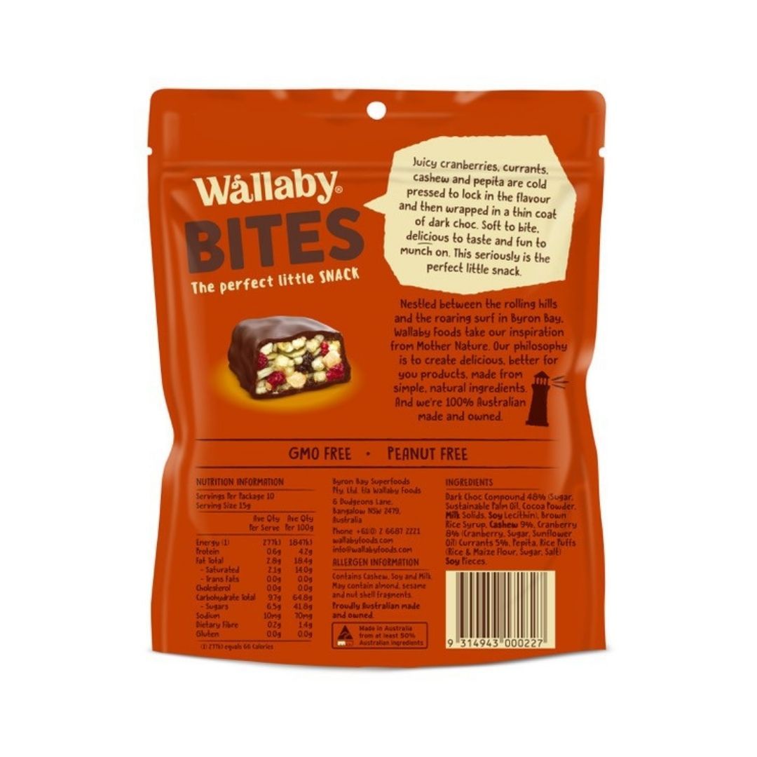 Wallaby Dark Chocolate Fruit & Nut Bar 2